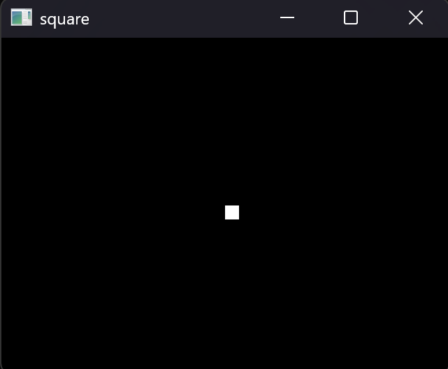 screen shot of a window with a square in it